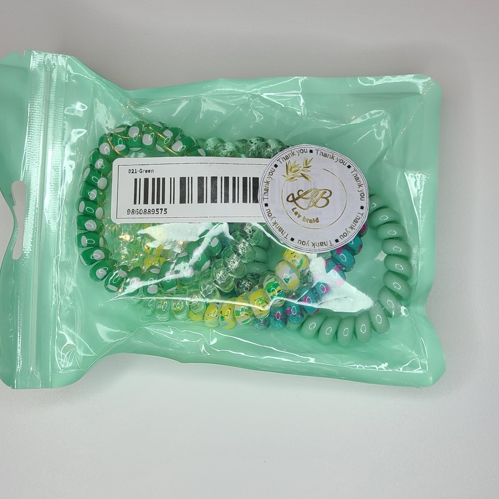 Elastic hair ties floral pattern ponytail holders for workout vacation&everyday - Picture 11 of 12